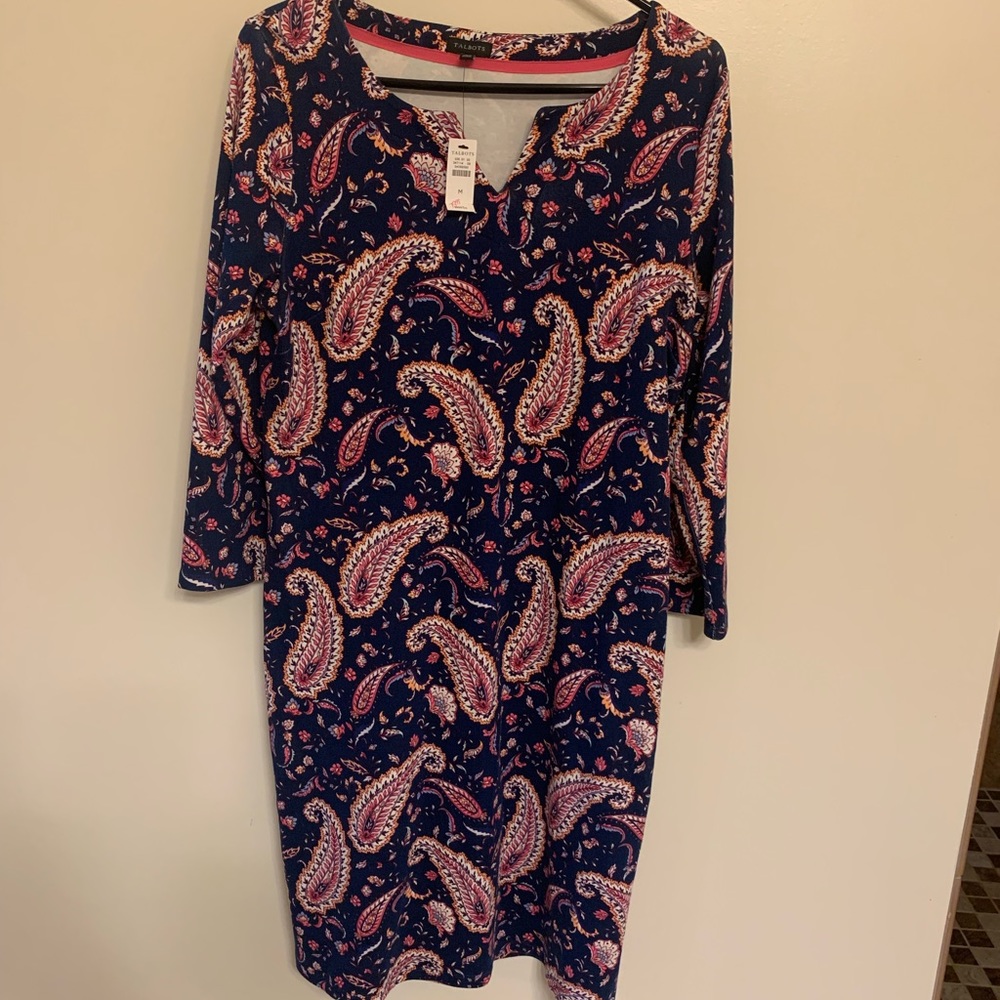 NWT Talbots Fall Paisley Dress, M